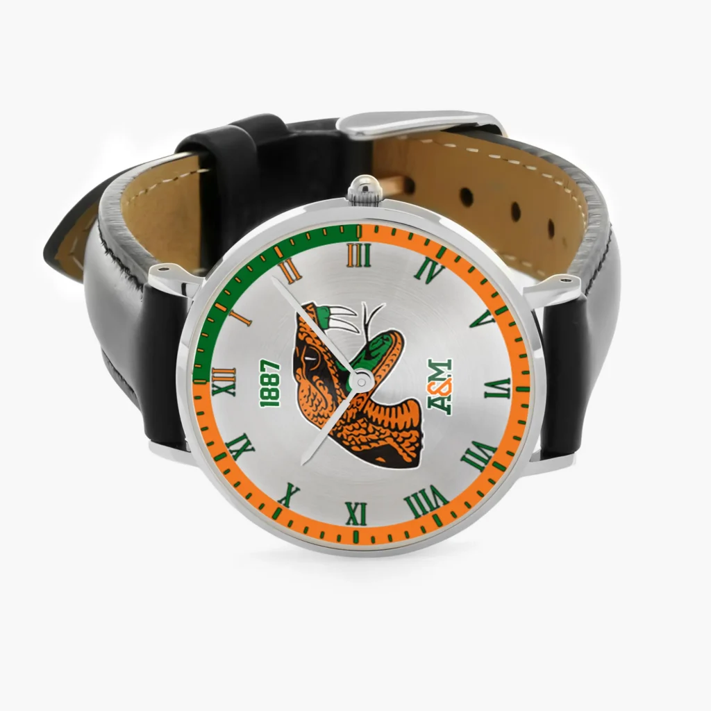 FAMU Rattlers Stitched Leather Watch