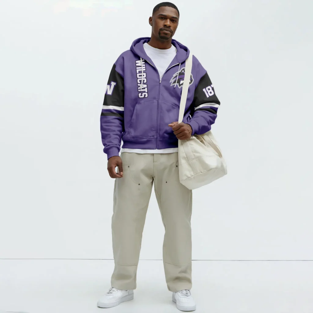 Wiley College Wildcats Zip Up Hoodie
